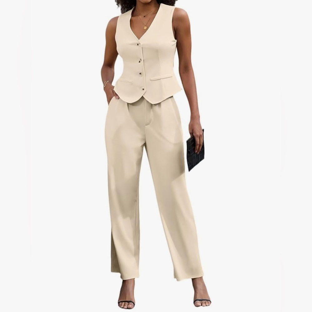 Elegant Cream Women's Jumpsuit